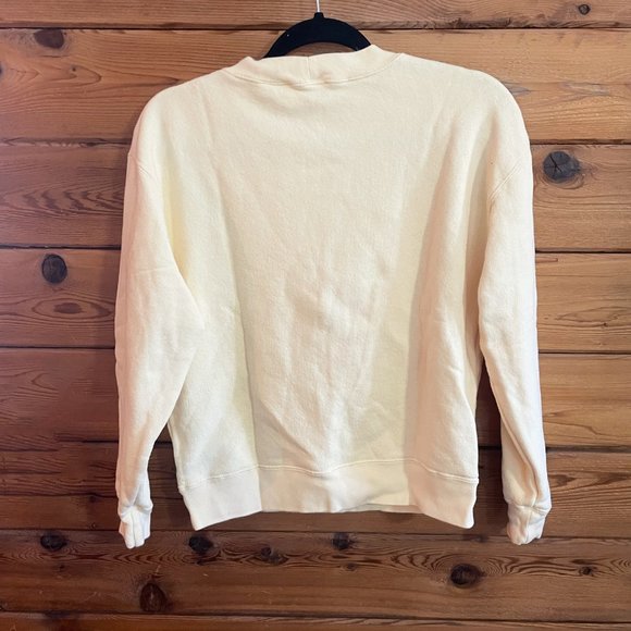 Sandro Paris Yellow Sweatshirt Walk to the Sun Size 0 - Picture 3 of 9